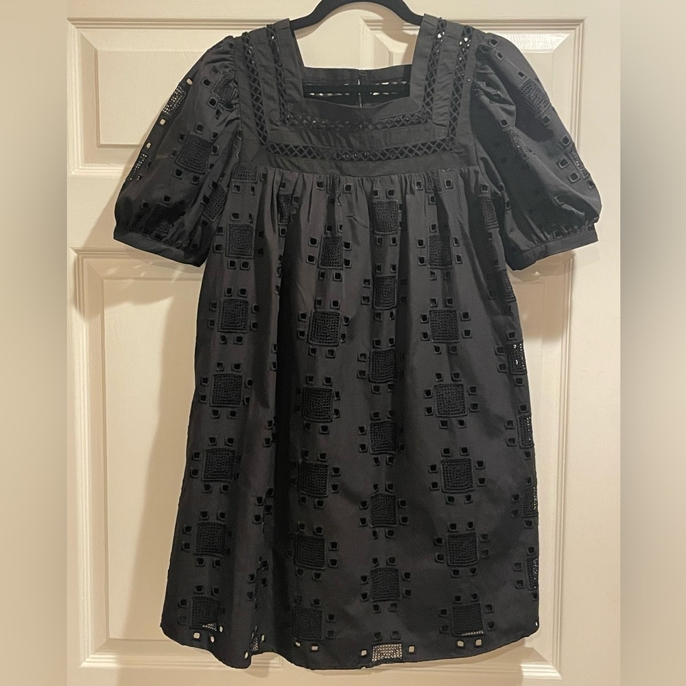 English Factory Cotton Eyelet Shift Dress size S
